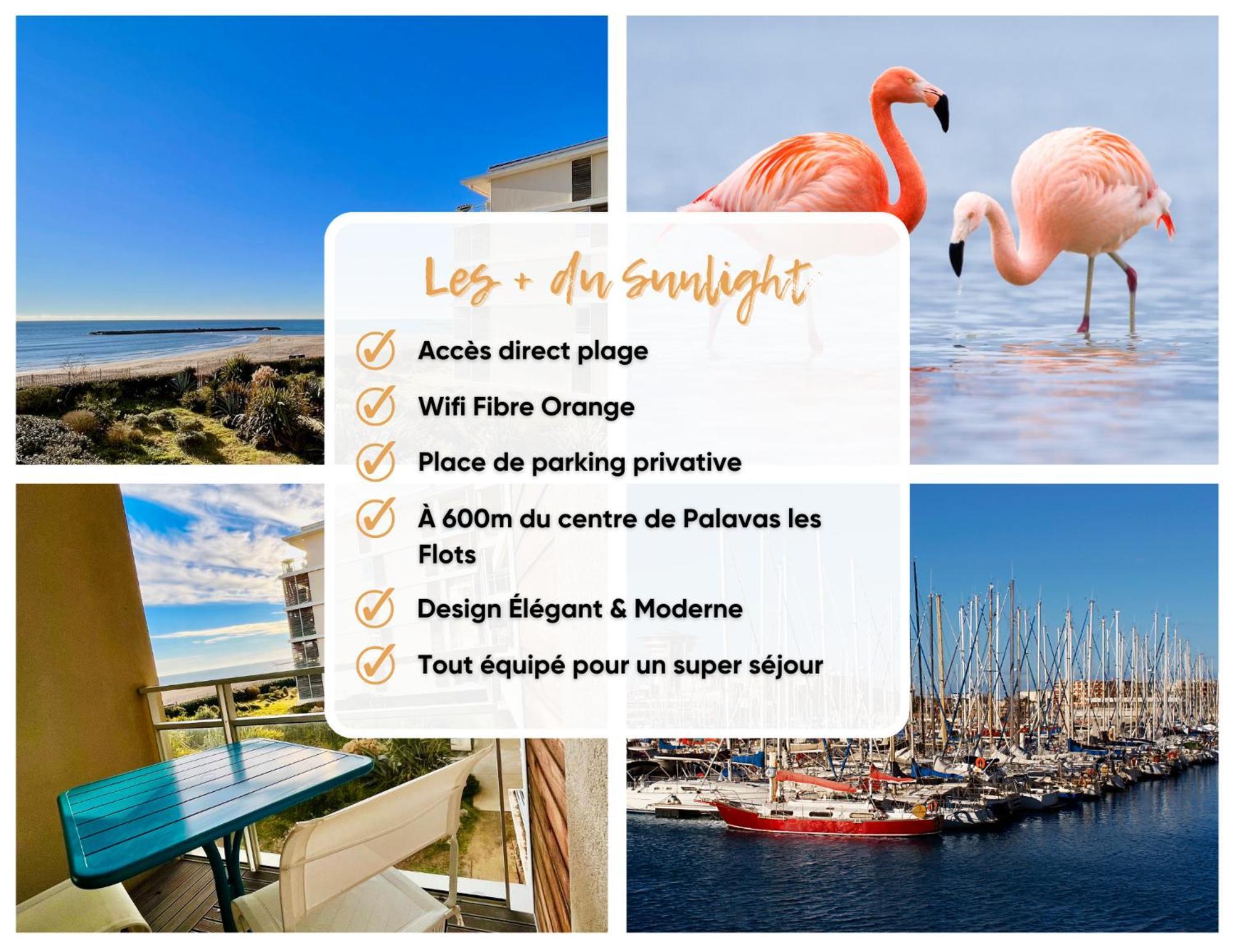 Le Sunlight - T2 Bord De Mer, Parking パラヴァ・レ・フロ エクステリア 写真